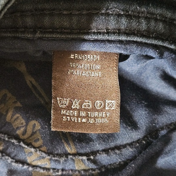 JACK OF SPADES High No 1 Straight Leg Jeans size 33x29 in Blue Roller - Picture 4 of 6